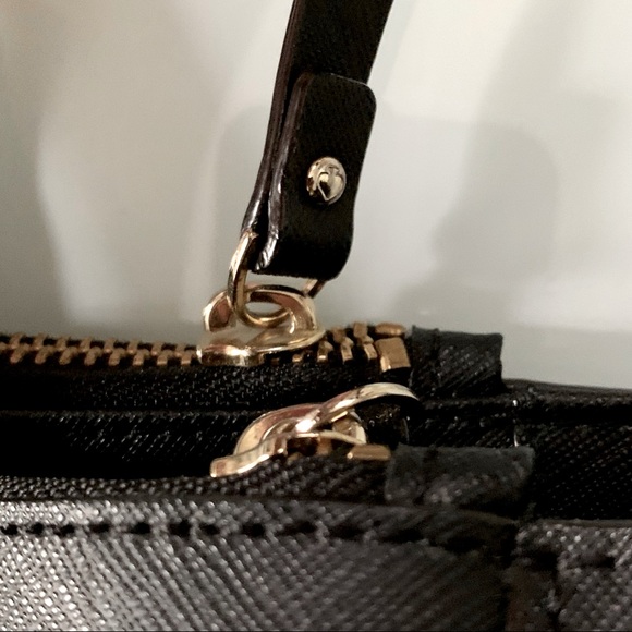 Kate Spade Newbury Lane Cadene Black Leather Tote - Picture 7 of 16